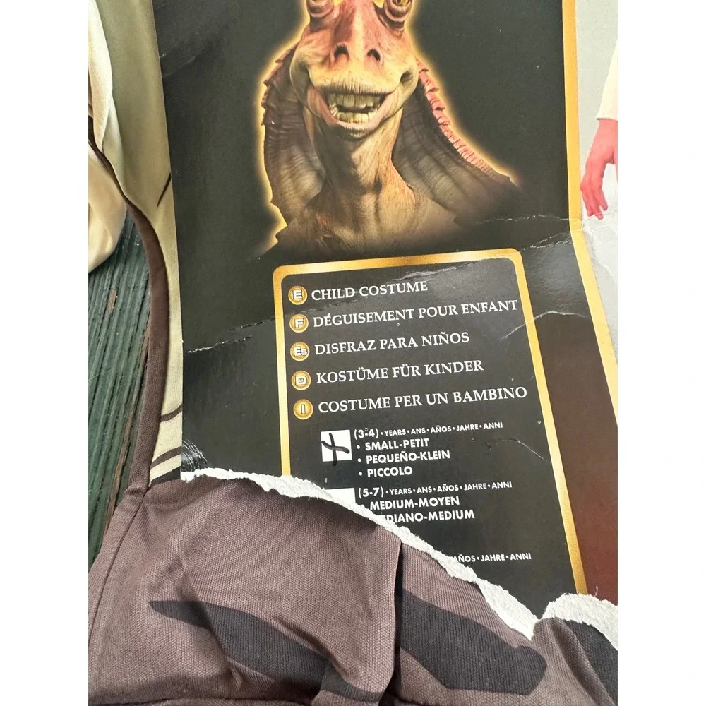 Vintage 1999 Star Wars Episode I Jar Jar Binks Child Costume Small 3-4 Jumpsuit - Picture 3 of 5